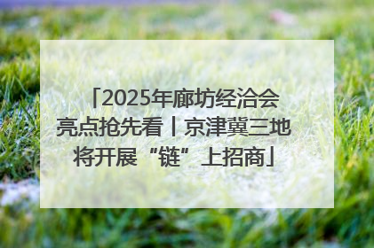 2025年廊坊经洽会亮点抢先看丨京津冀三地将开展“链”上招商